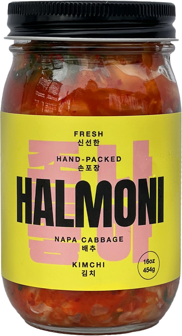 Fresh, hand-packed Halmoni Kimchi