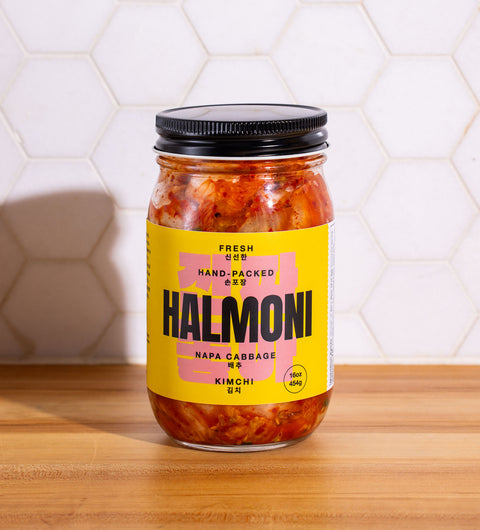Fresh, hand-packed Halmoni Kimchi
